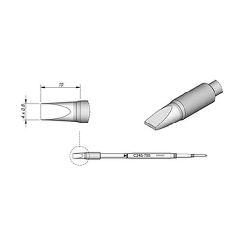 JBC Punta saldante C245-755 - Cacciavite HT 4.0x0.8 mm