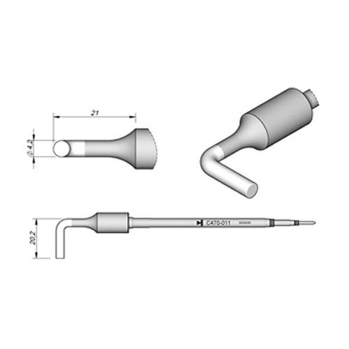 JBC C470-011 Punta saldante di potenza Gancio 4.2mm