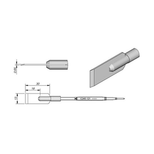 JBC Punta saldante C245-121 - Lama 13mm