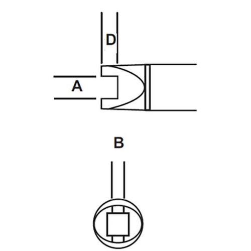 Metcal SMTC-501 - Punta biforcuta per Chip 0805 - Serie 500