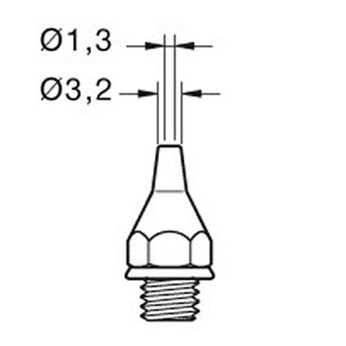 JBC Punta dissaldante 33HT - D.I. 1.3mm DSV 30ST/40ST/SL2020