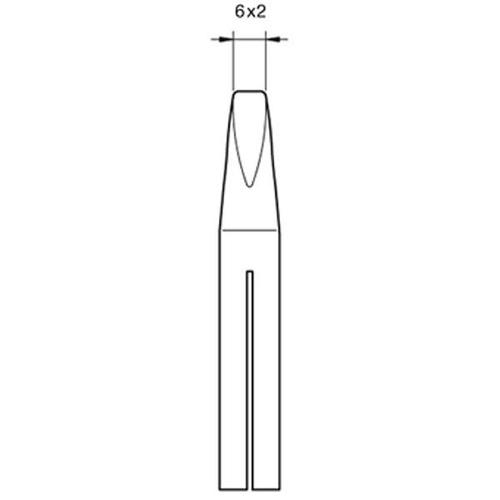 JBC Punta saldante T-65D - Cacciavite 6x2mm - Serie 65ST