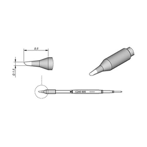 JBC Punta saldante C245-905 - Fetta di salame Ø 1.5 mm