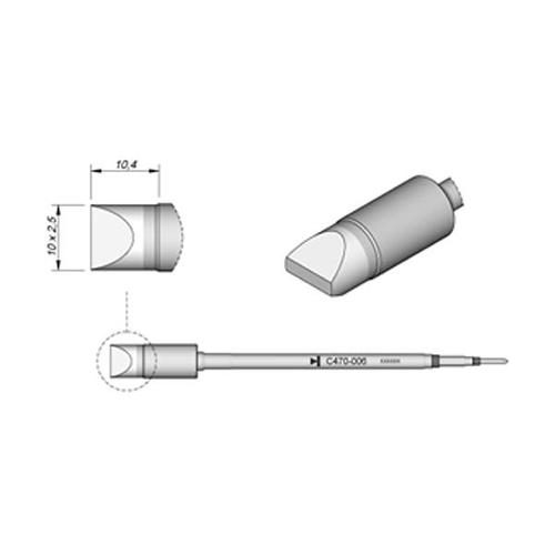 JBC C470-006 Punta saldante di potenza Cacciavite 10x2.5mm