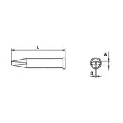 Weller XT B - Punta a cacciavite 2.4 x 0.8 mm - L = 36 mm