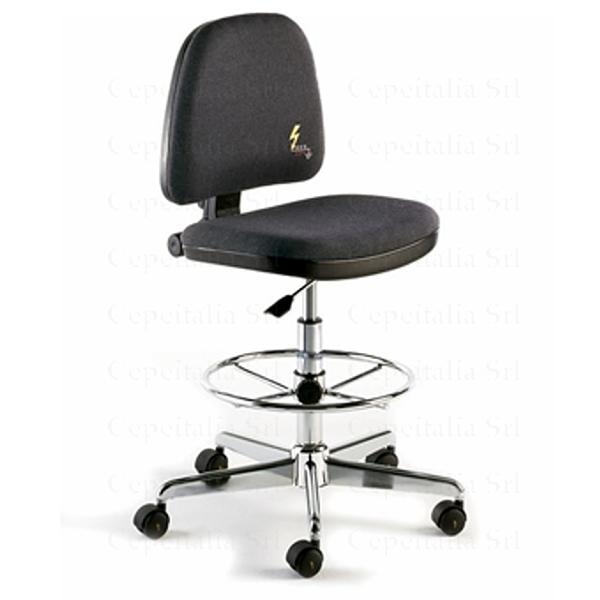 Poggiapiedi Antistatico WETEC ESD, Regolabile In Altezza, 54x35 Cm, Nero