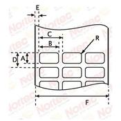 Nortec Etichette in poliestere bianco 699x1270mm 10000 pz