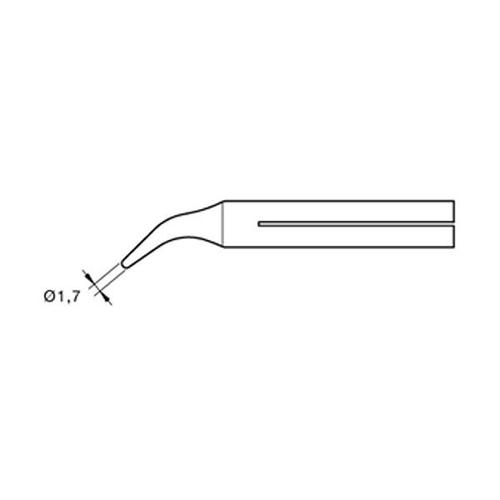 JBC C-10D Long life sold.tip  Conica curva 1.7mm - 55N