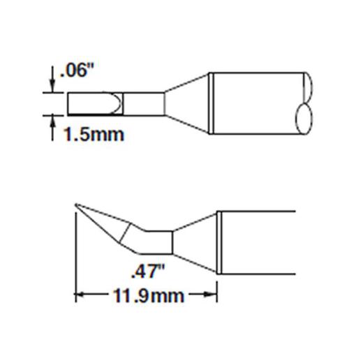 Metcal STTC-199 - Punta cacciavite curvo 1.5 mm - Serie 700