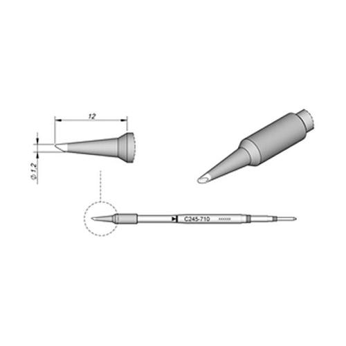 JBC Punta saldante C245-710 - Fetta di salame Ø 1.2 mm