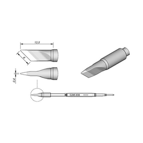 JBC Punta saldante C245-939 - Lama 6.0x0.4mm