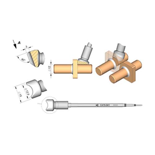 JBC C470-041 Punta saldante di potenza Pin connettori 12.5mm