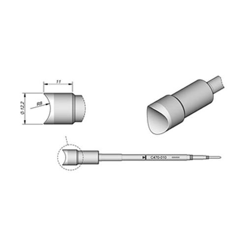 JBC C470-010 Punta saldante di potenza Pin connettori 8mm