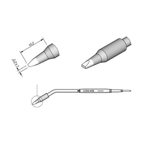 JBC C250-408 Punta saldante Cacciavite 2.2x1 mm