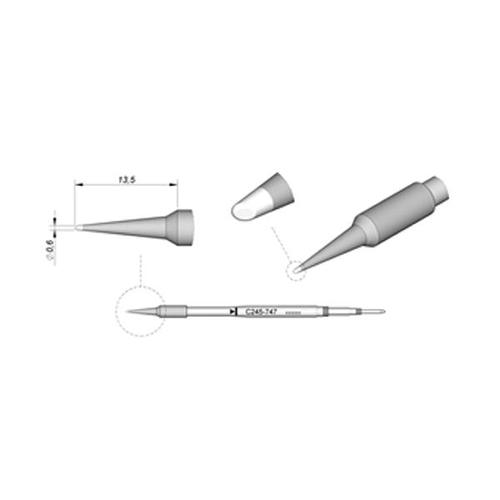 JBC Punta saldante C245-747 - Fetta di salame Ø 0.6 mm