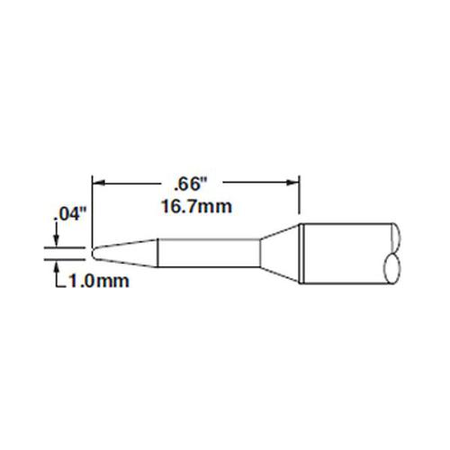 Metcal STTC-507 - Punta conica lunga 1.0 mm - Serie 500