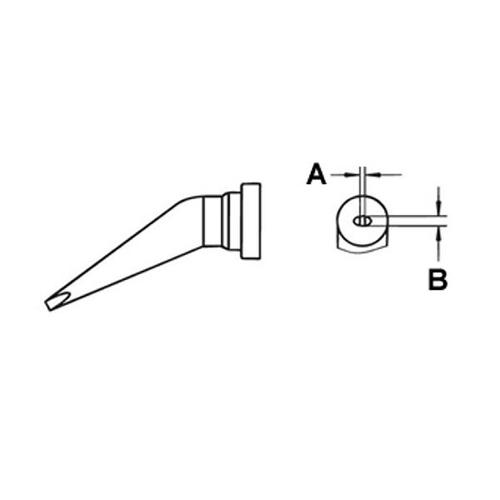 Weller LTHX - Punta a cacciavite curvo 0.8 mm