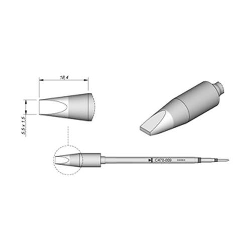 JBC C470-009 Punta saldante di potenza Cacciavite 5.5x1.5mm