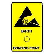 Iteco Etichetta adesiva EARTH BONDING POINT 25x45mm  10pz