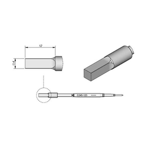 JBC Punta saldante C245-123 - Per rivetti plastici 4 x 4 mm