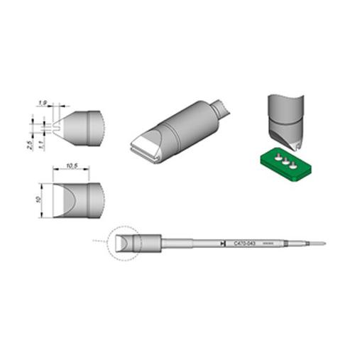 JBC C470-043 Punta saldante di potenza Per cavi Ø1.1x10mm