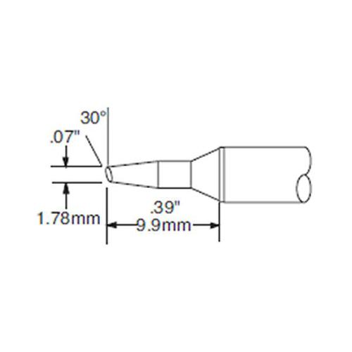 Metcal STTC-535 - Punta fetta di salame 1.78 mm - Serie 500