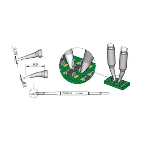 JBC Punta pinza termica C120-011 - Cacciavite curvo 0.6 mm