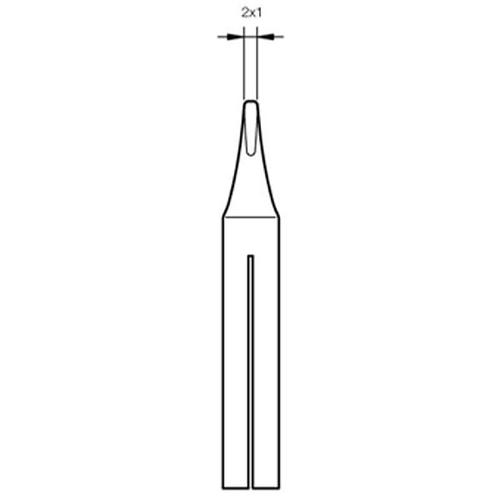 JBC Punta saldante T-10D - Cacciavite 2x1mm