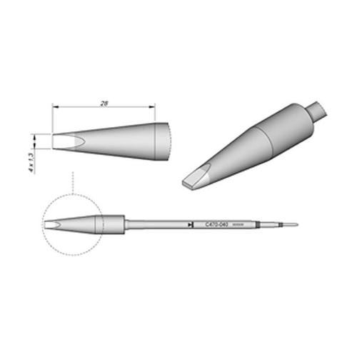 JBC C470-040 Punta saldante di potenza Cacciavite 4x1.3mm