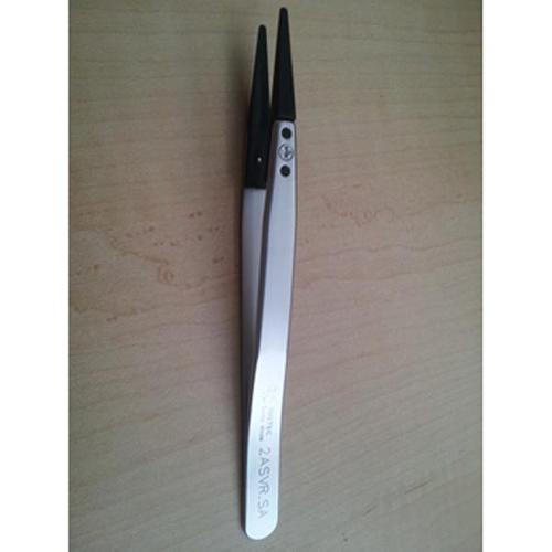 Pinzetta ESD con punte dritte in fibra di carbonio 125mm