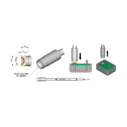 JBC Punta saldante C245-052 - Per rivetti plastici 4.9 mm