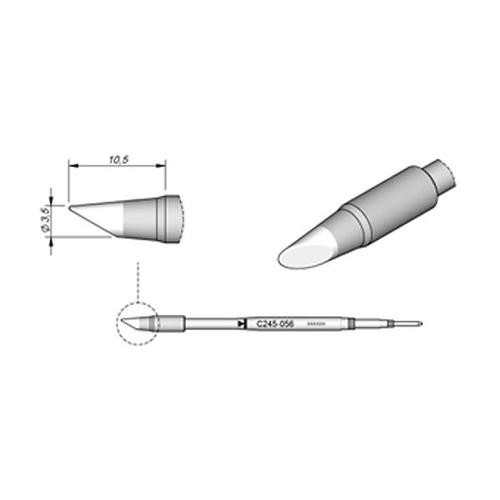 JBC Punta saldante C245-056 - Fetta di salame HT Ø 3.5 mm