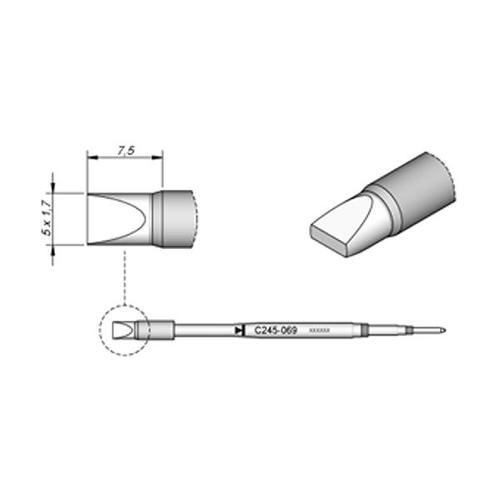 JBC Punta saldante C245-069 - Cacciavite HT 5x1.7 mm