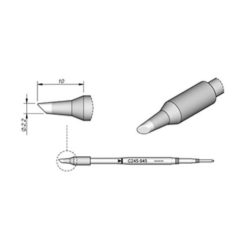 JBC Punta saldante C245-945 - Fetta di salame Ø 2.2 mm