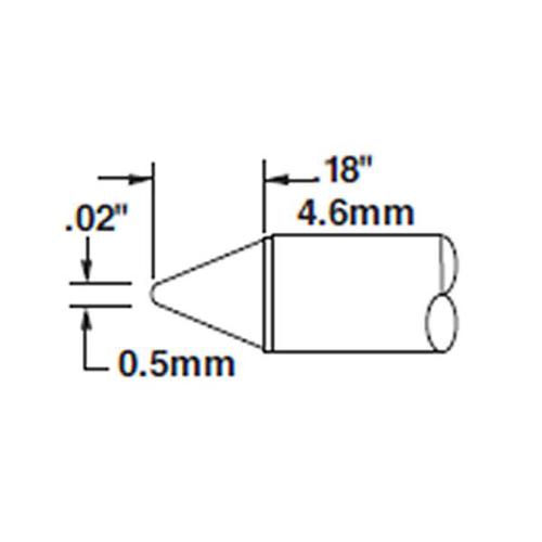 Metcal STTC-111 - Punta conica 0.5 mm - Serie 700