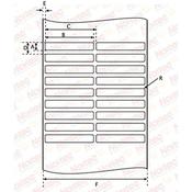 Nortec Etichette poliestere lucido bianco 60x380mm  10000 pz