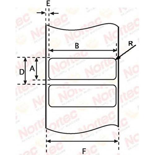 Nortec Etichette in poliestere bianco GLS 165x420mm 10000 pz
