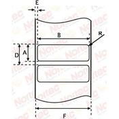 Nortec Etichette in poliestere bianco GLS 165x420mm 10000 pz