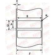 Nortec Etichette in poliestere bianco GLS 165x420mm 10000 pz