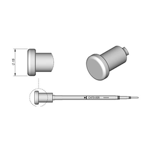 JBC C470-005 Punta saldante di potenza Disco 15mm