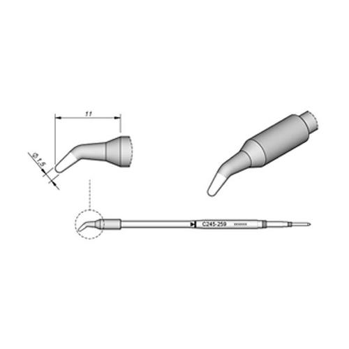 JBC Punta saldante C245-259 - Conica Ø 1.5 mm