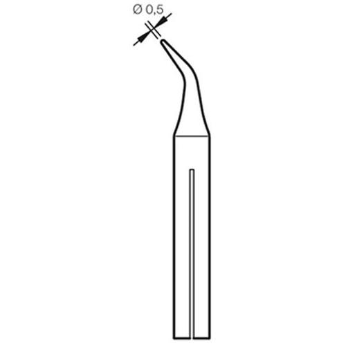 JBC Punta saldante C-03D - Conica curva Ø0.5mm - Serie 14ST