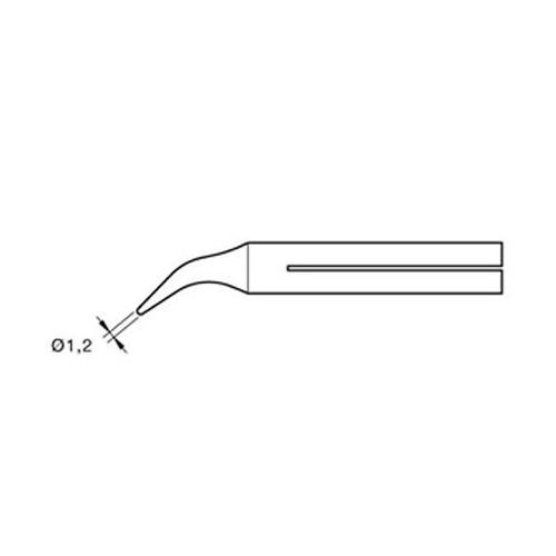 JBC Punta saldante C-07D - Conica curva 1.2mm - 55N