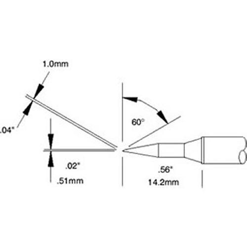 Metcal STTC-146 - Punta a fetta di salame 1.0 mm - Serie 700