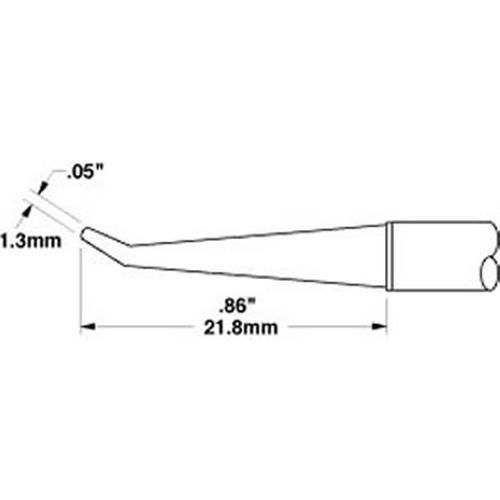 Metcal STTC-141 - Punta conica curva 1.3 mm - Serie 700