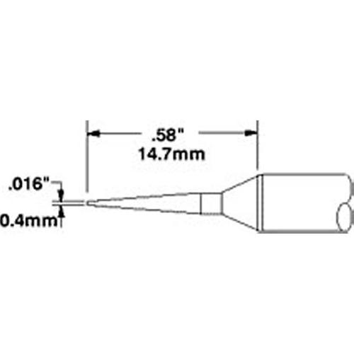 Metcal STTC-545 - Punta conica lunga 0.4 mm - Serie 500