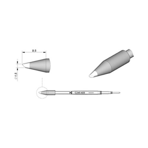 JBC Punta saldante C245-405 - Fetta di salame HT Ø 1.5 mm