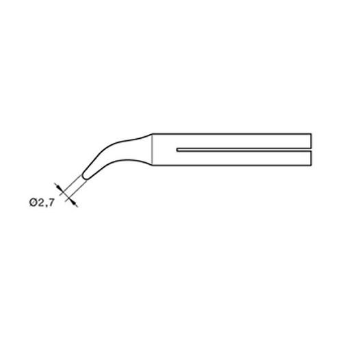 JBC Punta saldante C-20D - Conica curva 2.7mm - 55N