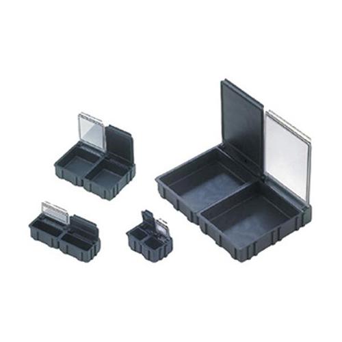 Contenitore ESD 68x57x16mm con coperchio a molla nero