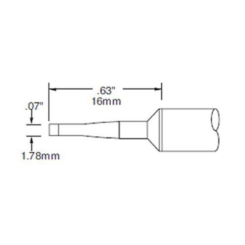 Metcal SSC-742A - Punta cacciavite 1.78 mm - Punta Serie 700